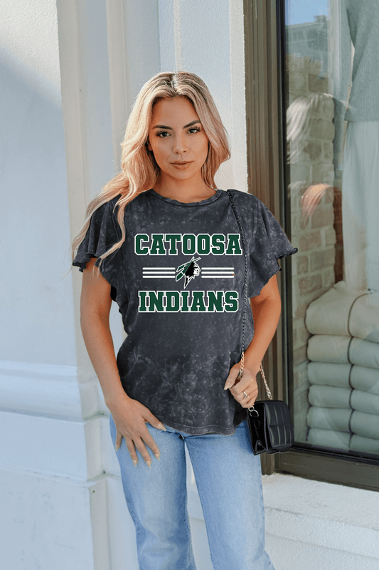CATOOSA INDIANS FLUTTER SLEEVE TEE - The Club