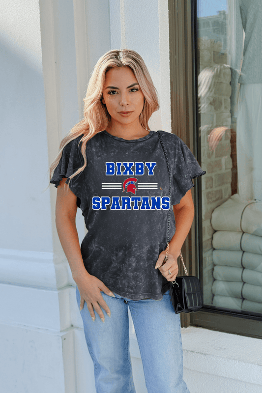BIXBY SPARTANS FLUTTER SLEEVE TEE - The Club