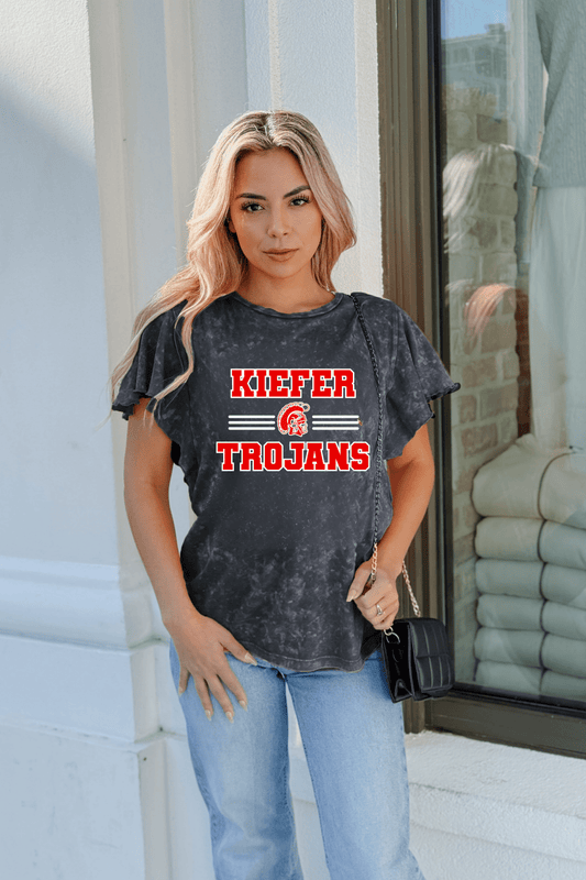 KIEFER TROJANS FLUTTER SLEEVE TEE - The Club