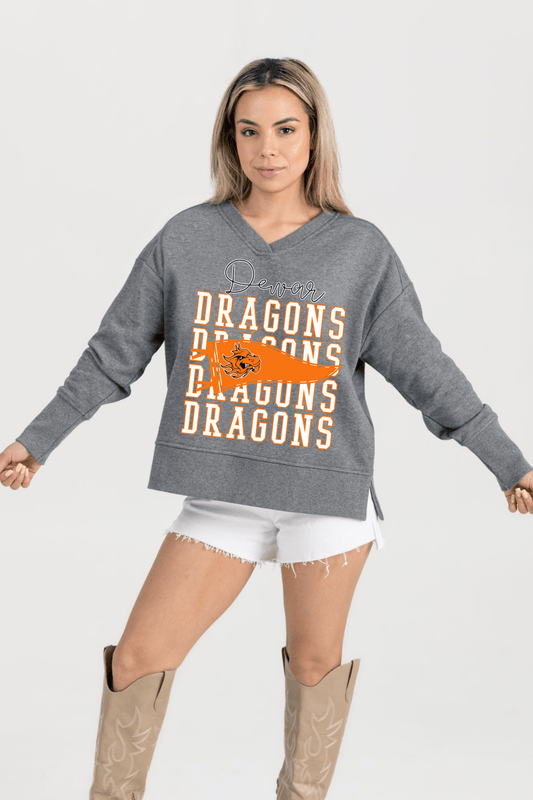 DEWAR DRAGONS FRENCH TERRY V - NECK SWEATSHIRT - The Club