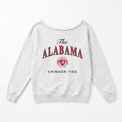 ALABAMA CRIMSON TIDE OFFSIDES ENERGY RELAXED OFF-SHOULDER TOP
