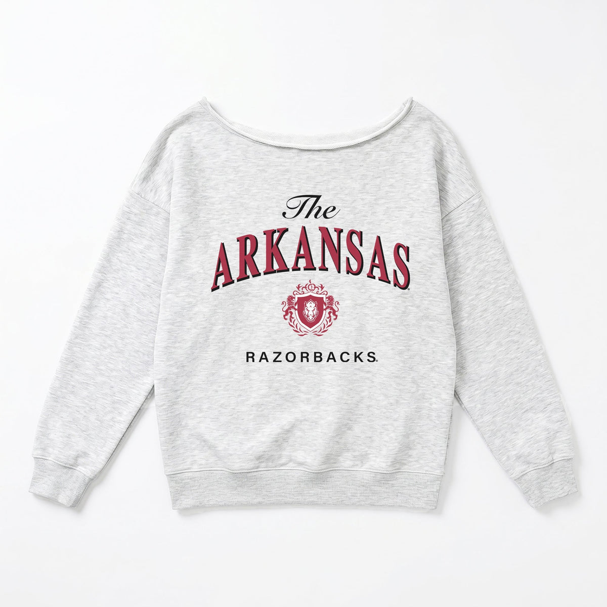 ARKANSAS RAZORBACKS OFFSIDES ENERGY RELAXED OFF-SHOULDER TOP