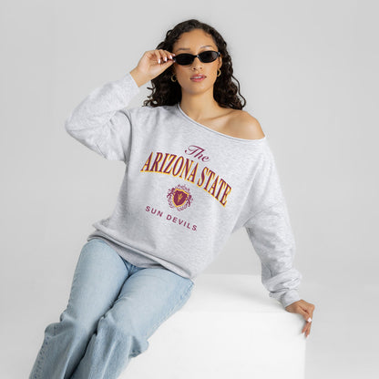 ARIZONA STATE SUN DEVILS OFFSIDES ENERGY RELAXED OFF-SHOULDER TOP