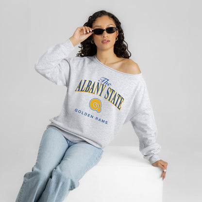 ALBANY STATE GOLDEN RAMS OFFSIDES ENERGY RELAXED OFF-SHOULDER TOP