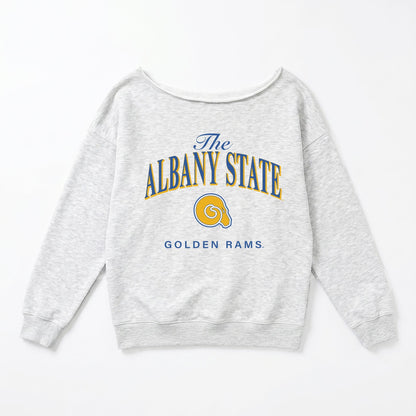 ALBANY STATE GOLDEN RAMS OFFSIDES ENERGY RELAXED OFF-SHOULDER TOP
