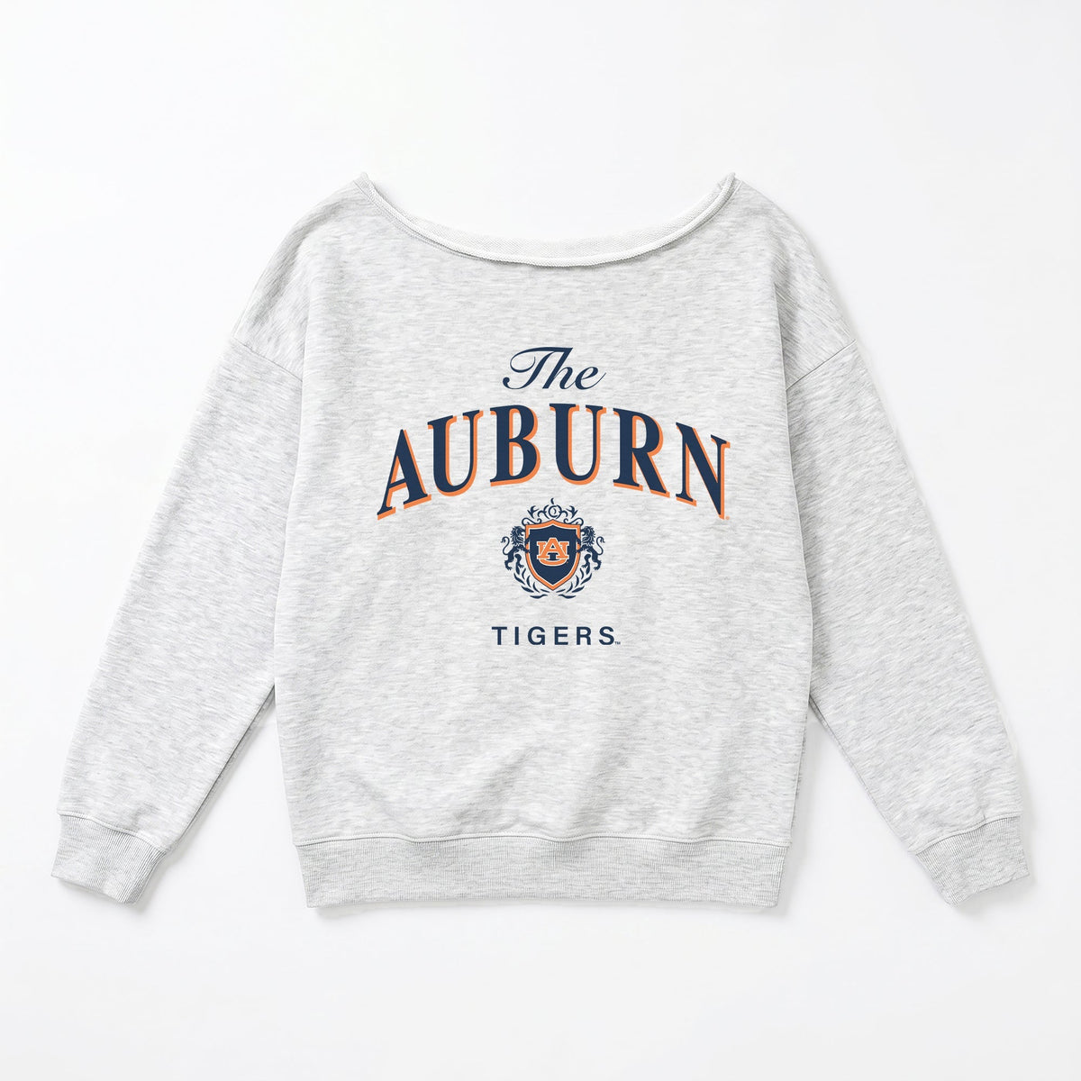 AUBURN TIGERS OFFSIDES ENERGY RELAXED OFF-SHOULDER TOP