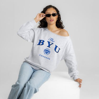 BYU COUGARS OFFSIDES ENERGY RELAXED OFF-SHOULDER TOP