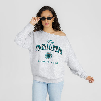 COASTAL CAROLINA CHANTICLEERS OFFSIDES ENERGY RELAXED OFF-SHOULDER TOP