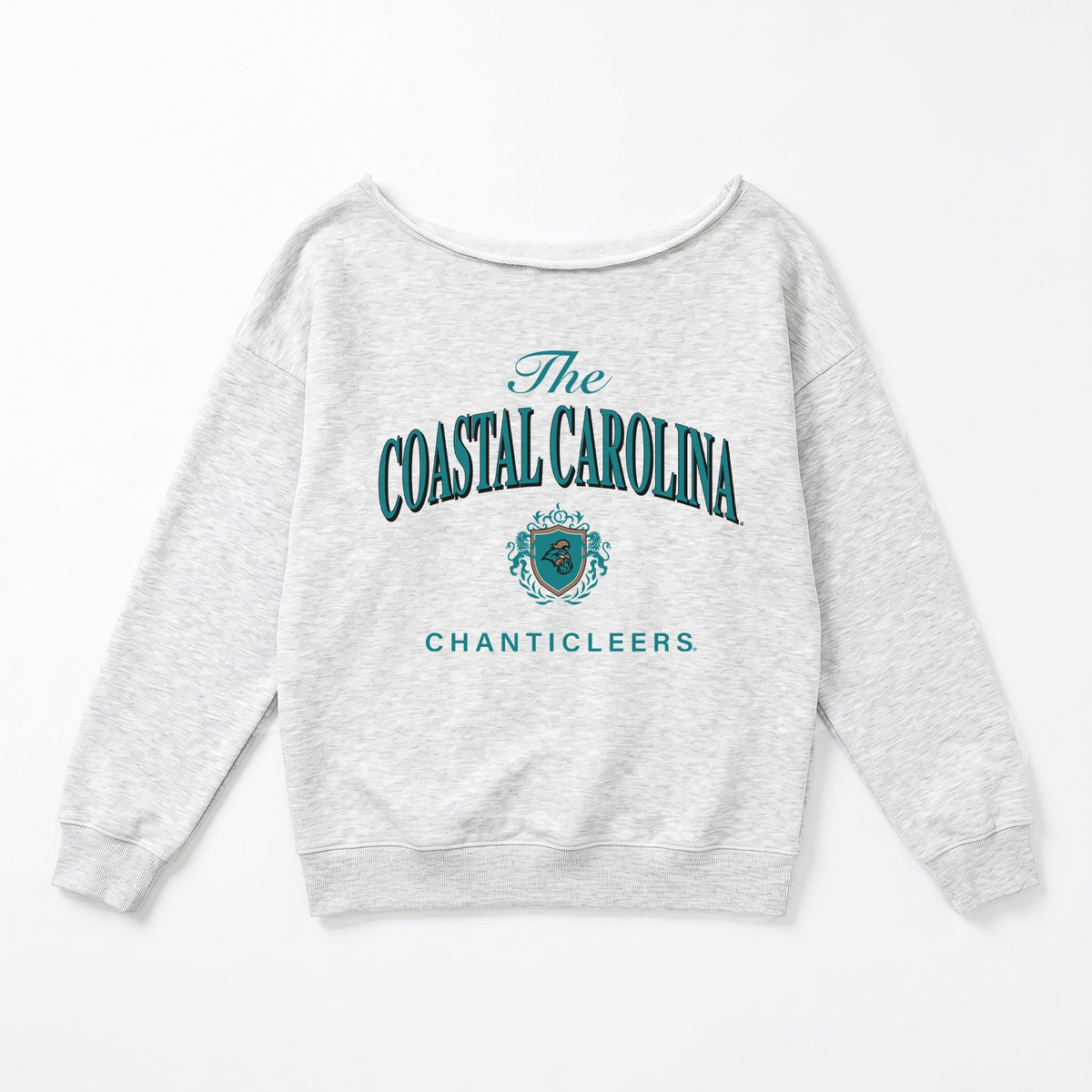 COASTAL CAROLINA CHANTICLEERS OFFSIDES ENERGY RELAXED OFF-SHOULDER TOP