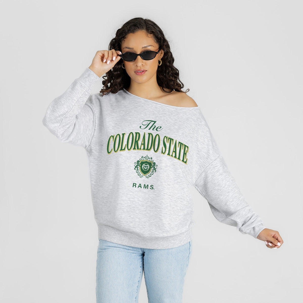 COLORADO STATE RAMS OFFSIDES ENERGY RELAXED OFF-SHOULDER TOP
