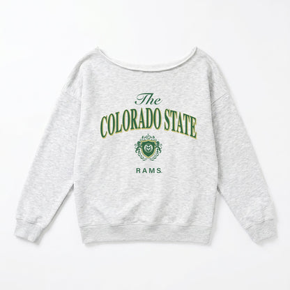 COLORADO STATE RAMS OFFSIDES ENERGY RELAXED OFF-SHOULDER TOP
