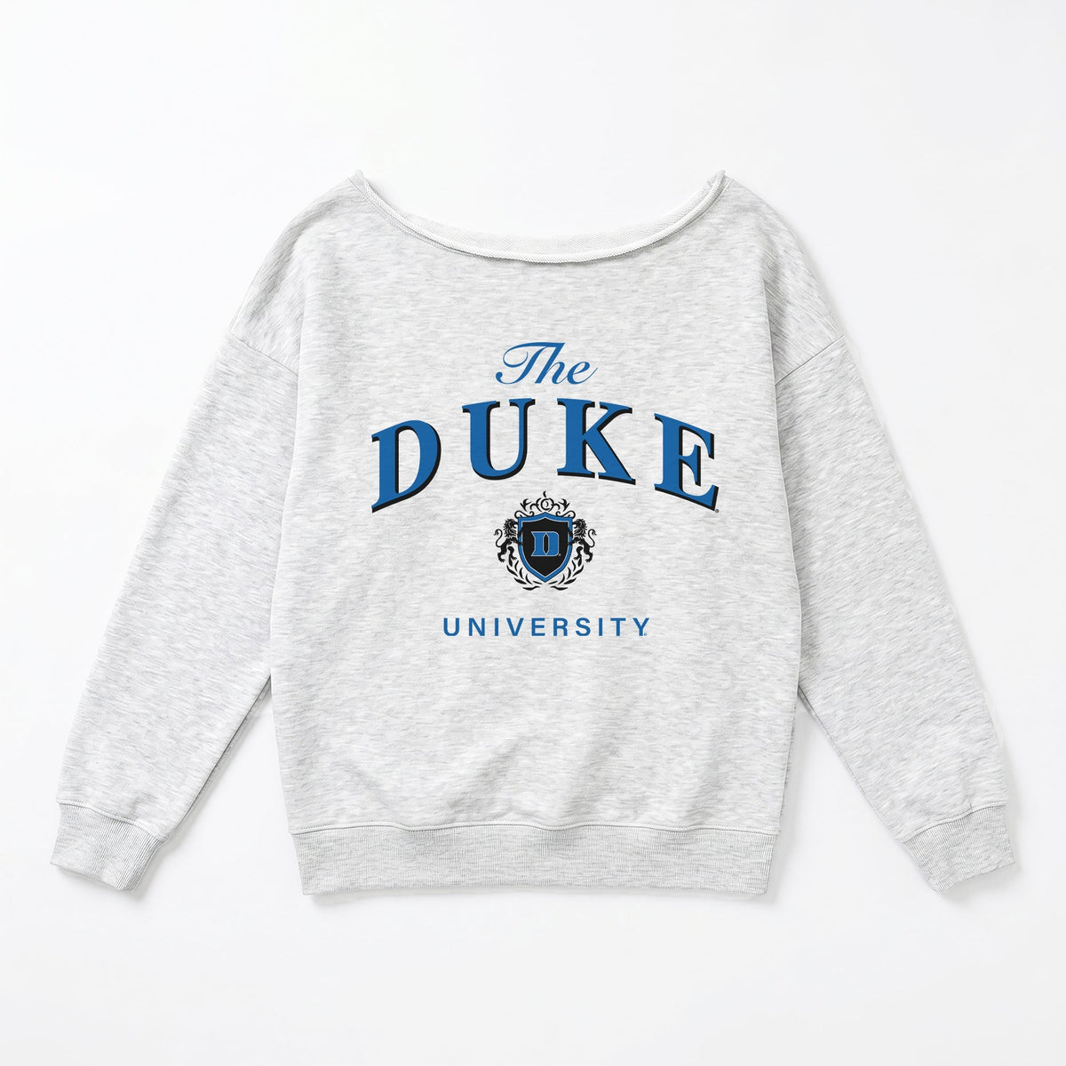 DUKE BLUE DEVILS OFFSIDES ENERGY RELAXED OFF-SHOULDER TOP