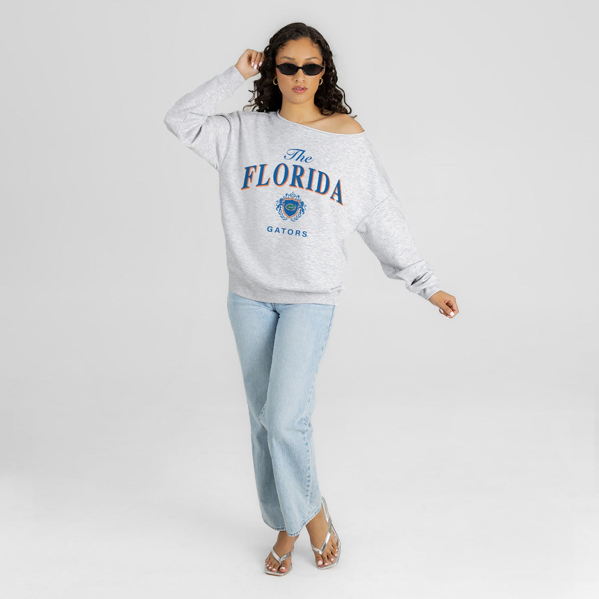 FLORIDA GATORS OFFSIDES ENERGY RELAXED OFF-SHOULDER TOP