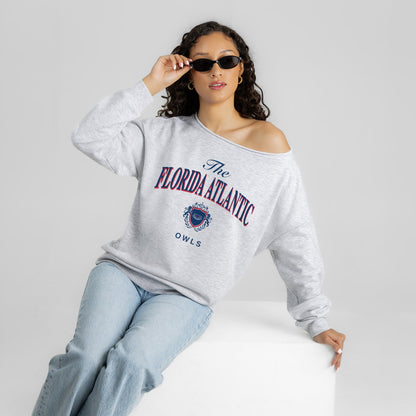 FLORIDA ATLANTIC OWLS OFFSIDES ENERGY RELAXED OFF-SHOULDER TOP