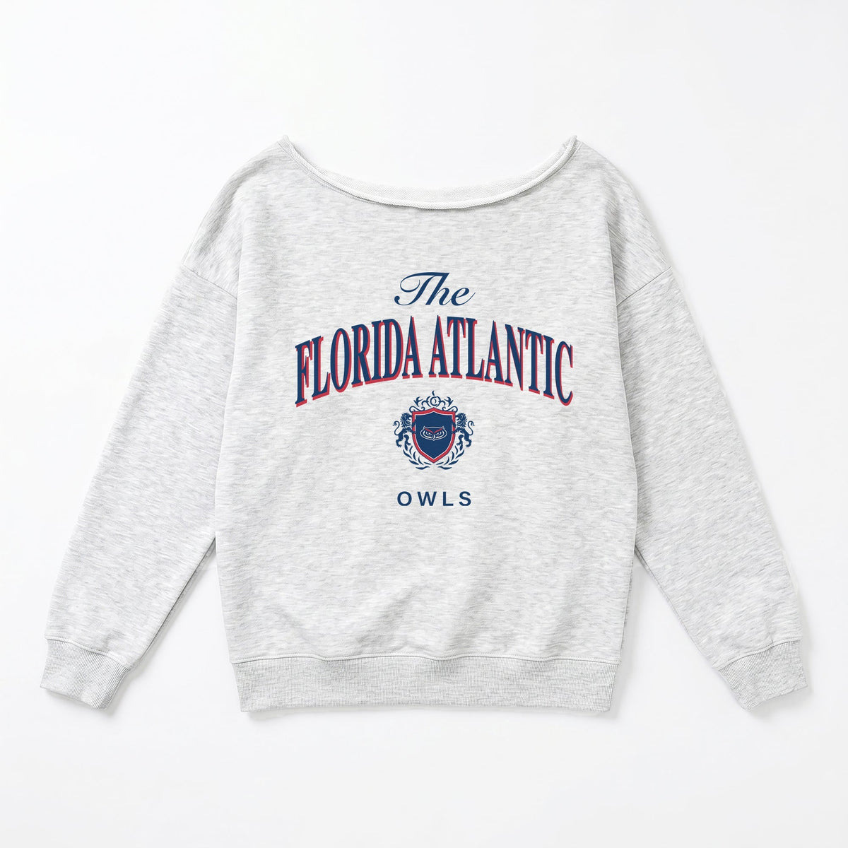 FLORIDA ATLANTIC OWLS OFFSIDES ENERGY RELAXED OFF-SHOULDER TOP