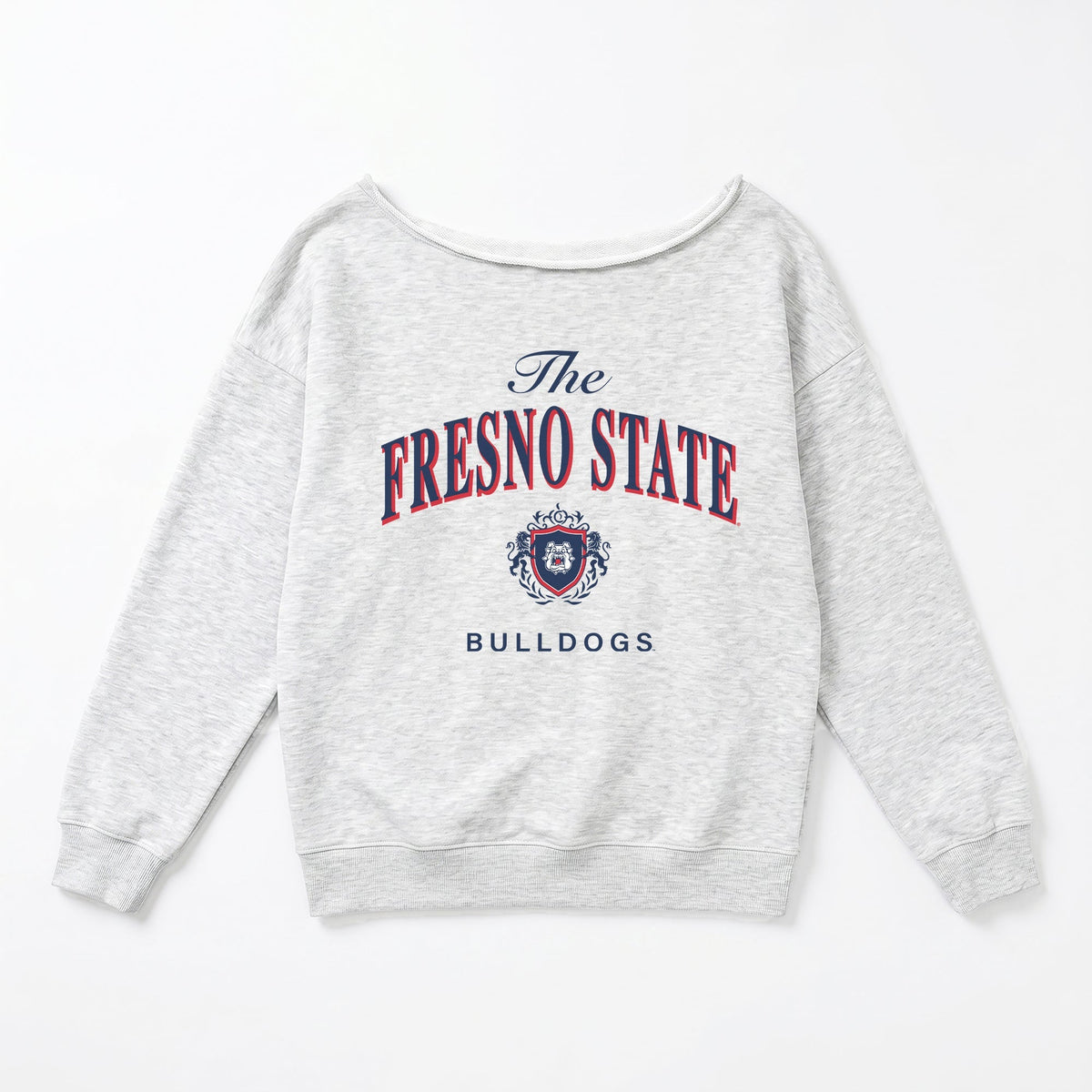 FRESNO STATE BULLDOGS OFFSIDES ENERGY RELAXED OFF-SHOULDER TOP