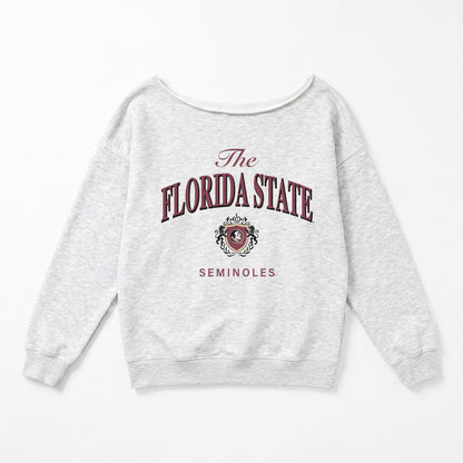 FLORIDA STATE SEMINOLES OFFSIDES ENERGY RELAXED OFF-SHOULDER TOP