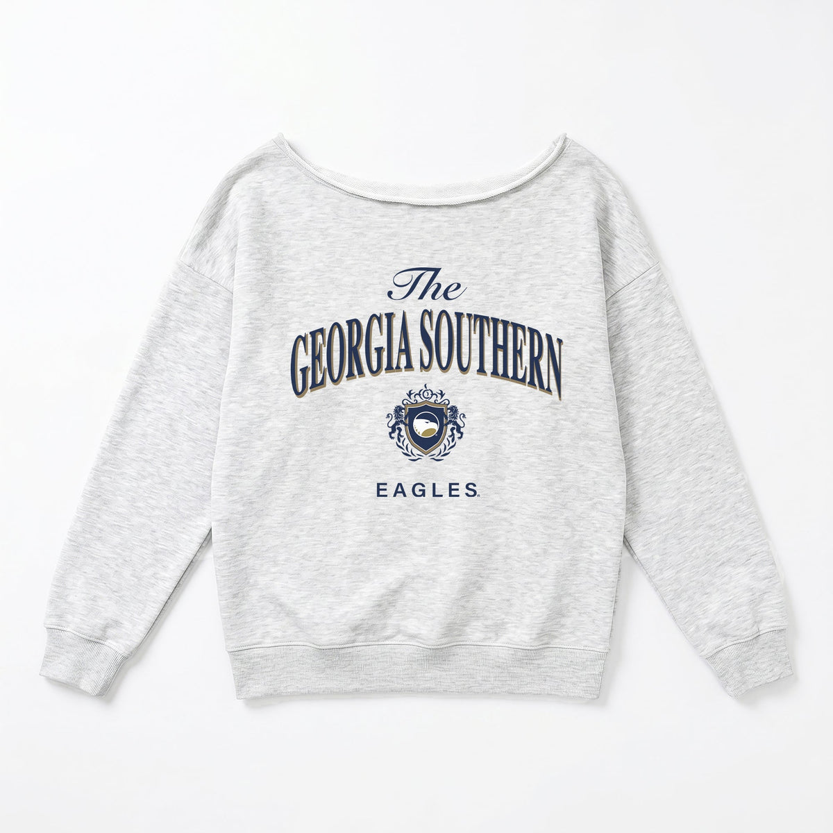 GEORGIA SOUTHERN EAGLES OFFSIDES ENERGY RELAXED OFF-SHOULDER TOP