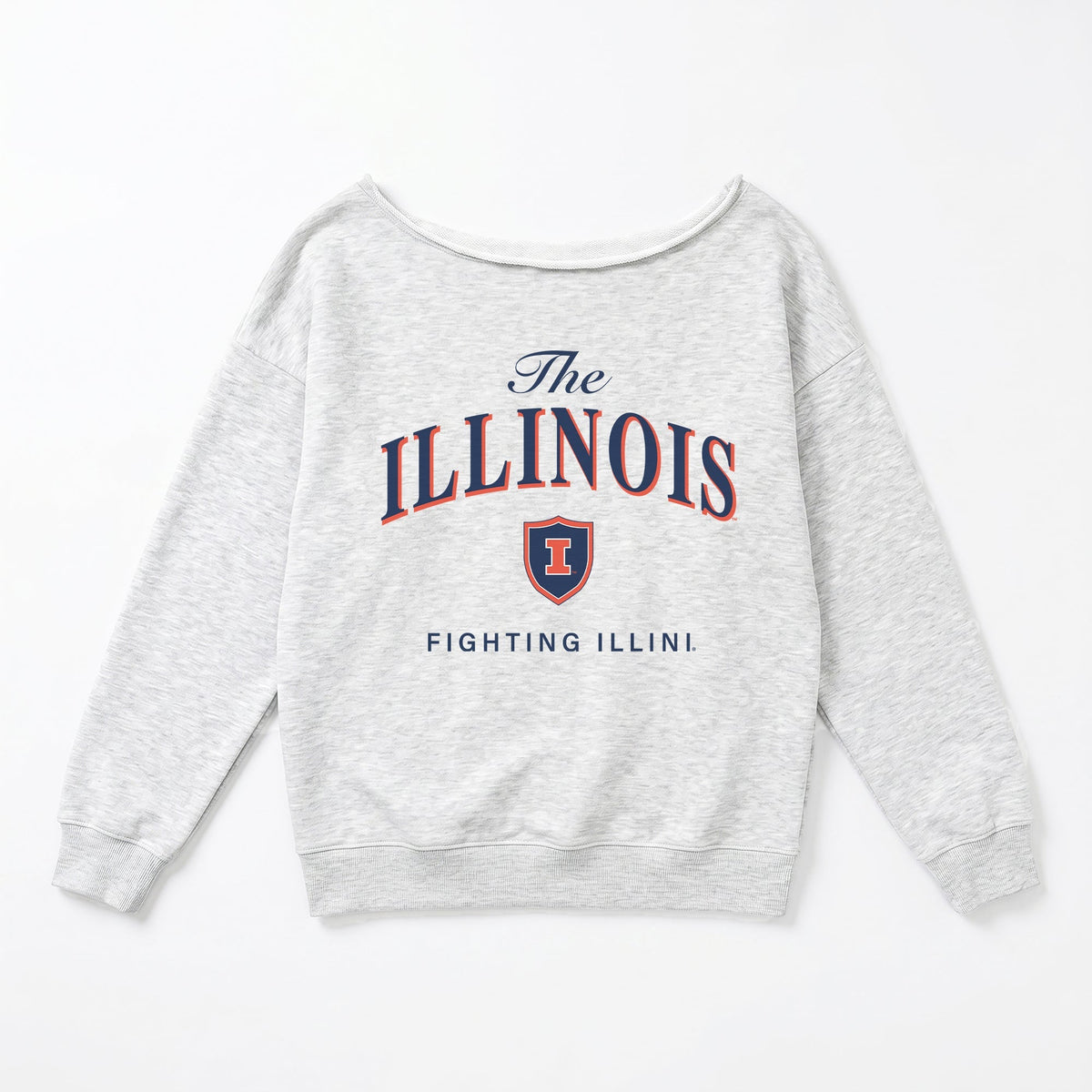 ILLINOIS FIGHTING ILLINI OFFSIDES ENERGY RELAXED OFF-SHOULDER TOP