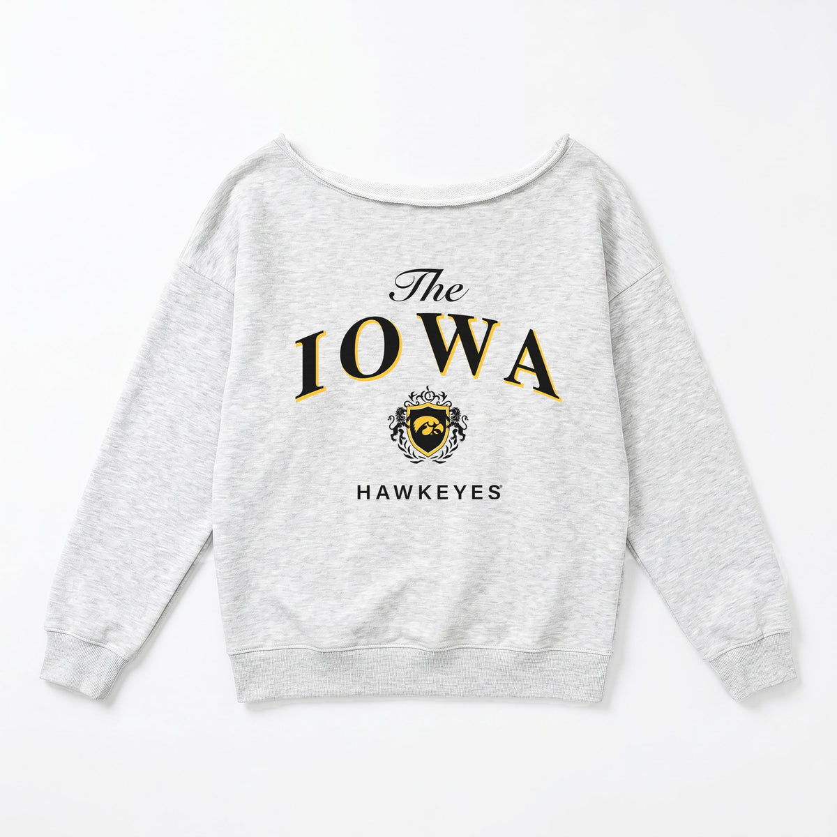 IOWA HAWKEYES OFFSIDES ENERGY RELAXED OFF-SHOULDER TOP
