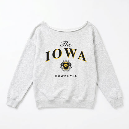 IOWA HAWKEYES OFFSIDES ENERGY RELAXED OFF-SHOULDER TOP