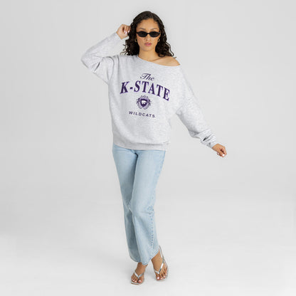 KANSAS STATE WILDCATS OFFSIDES ENERGY RELAXED OFF-SHOULDER TOP