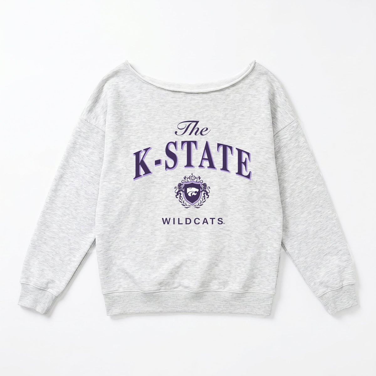 KANSAS STATE WILDCATS OFFSIDES ENERGY RELAXED OFF-SHOULDER TOP