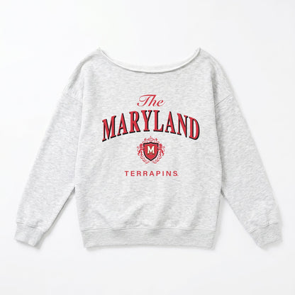 MARYLAND TERRAPINS OFFSIDES ENERGY RELAXED OFF-SHOULDER TOP