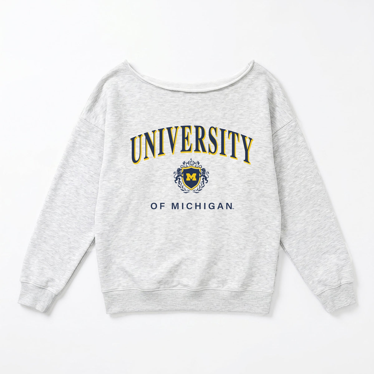 MICHIGAN WOLVERINES OFFSIDES ENERGY RELAXED OFF-SHOULDER TOP