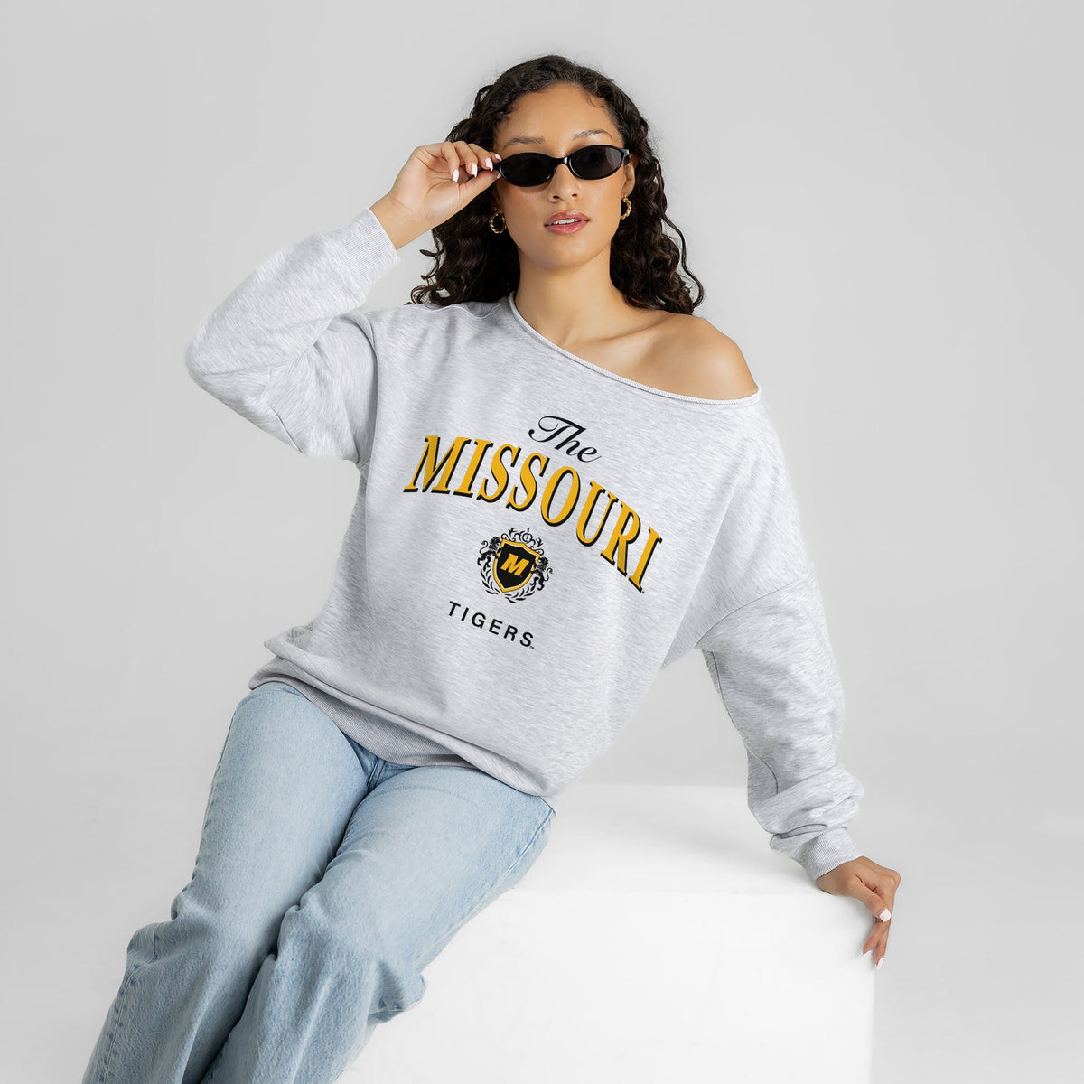 MISSOURI TIGERS OFFSIDES ENERGY RELAXED OFF-SHOULDER TOP