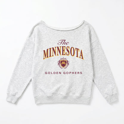 MINNESOTA GOLDEN GOPHERS OFFSIDES ENERGY RELAXED OFF-SHOULDER TOP
