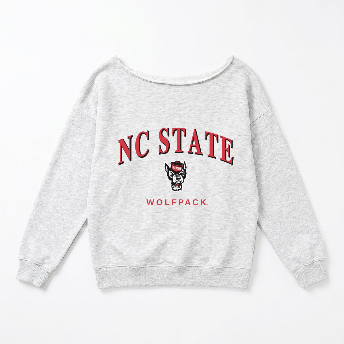 NORTH CAROLINA STATE WOLFPACK OFFSIDES ENERGY RELAXED OFF-SHOULDER TOP