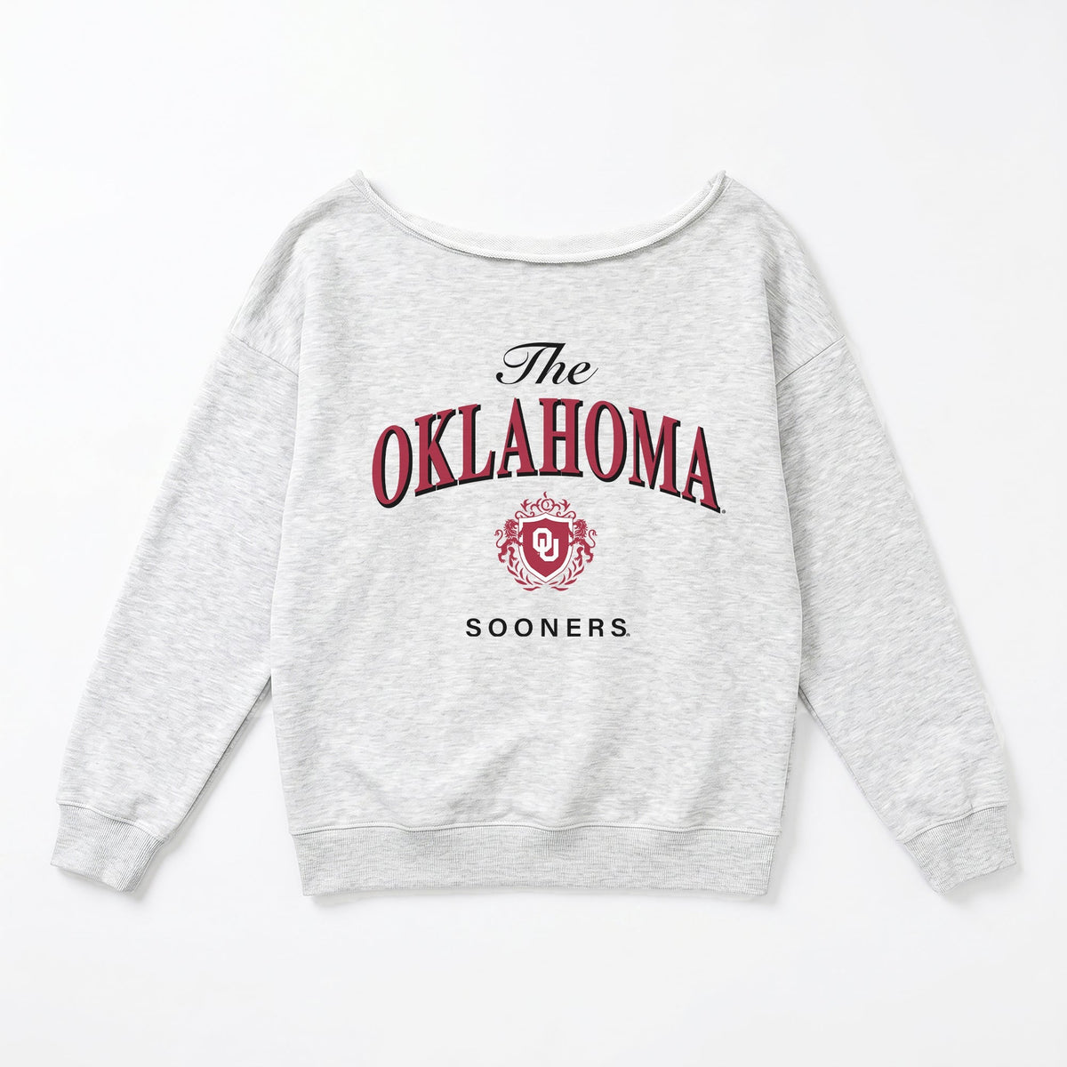 OKLAHOMA SOONERS OFFSIDES ENERGY RELAXED OFF-SHOULDER TOP