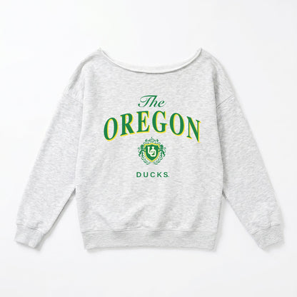 OREGON DUCKS OFFSIDES ENERGY RELAXED OFF-SHOULDER TOP