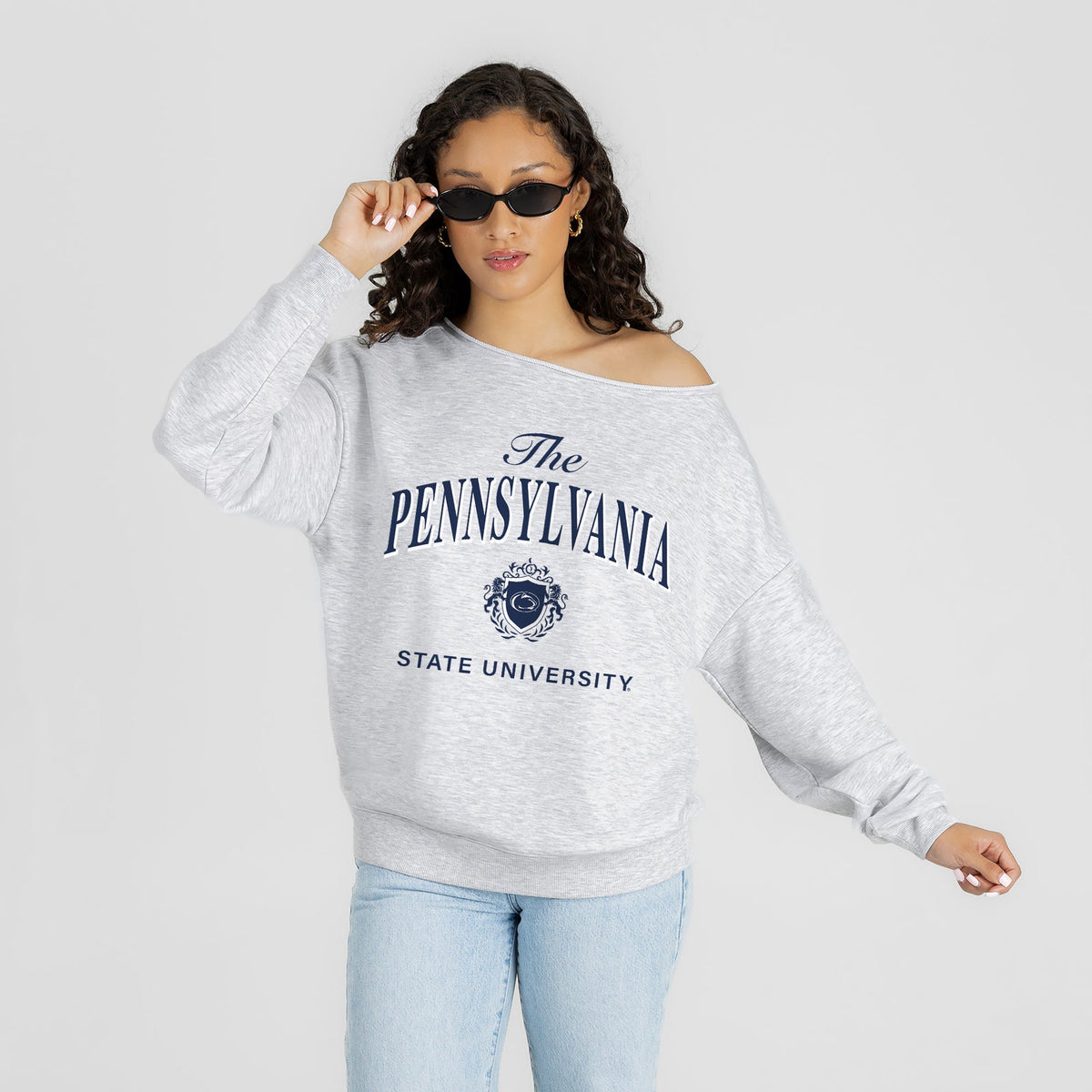 PENN STATE NITTANY LIONS OFFSIDES ENERGY RELAXED OFF-SHOULDER TOP
