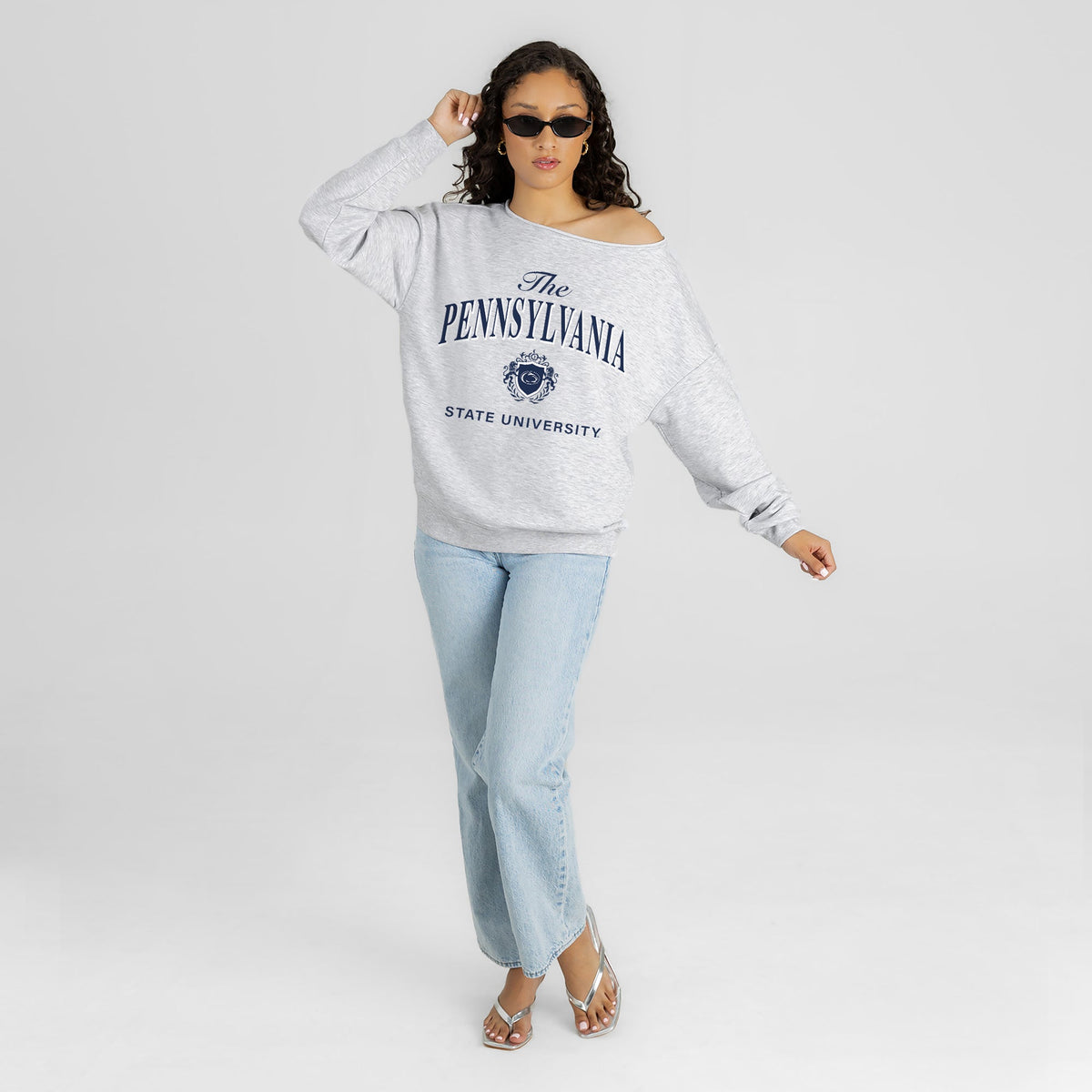 PENN STATE NITTANY LIONS OFFSIDES ENERGY RELAXED OFF-SHOULDER TOP