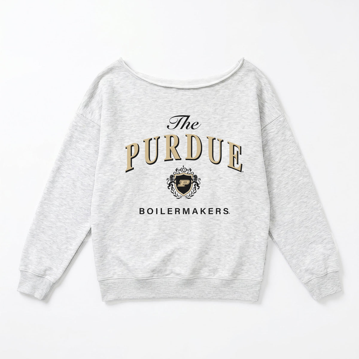 PURDUE BOILERMAKERS OFFSIDES ENERGY RELAXED OFF-SHOULDER TOP