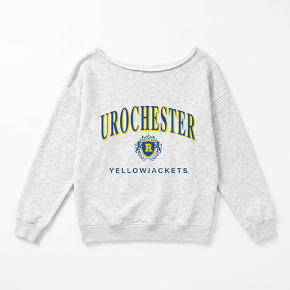 ROCHESTER YELLOWJACKETS OFFSIDES ENERGY RELAXED OFF-SHOULDER TOP
