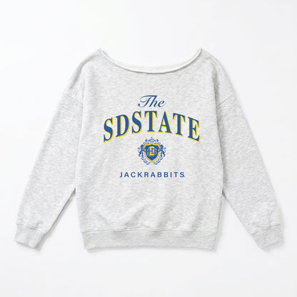 SOUTH DAKOTA STATE JACKRABBITS OFFSIDES ENERGY RELAXED OFF-SHOULDER TOP