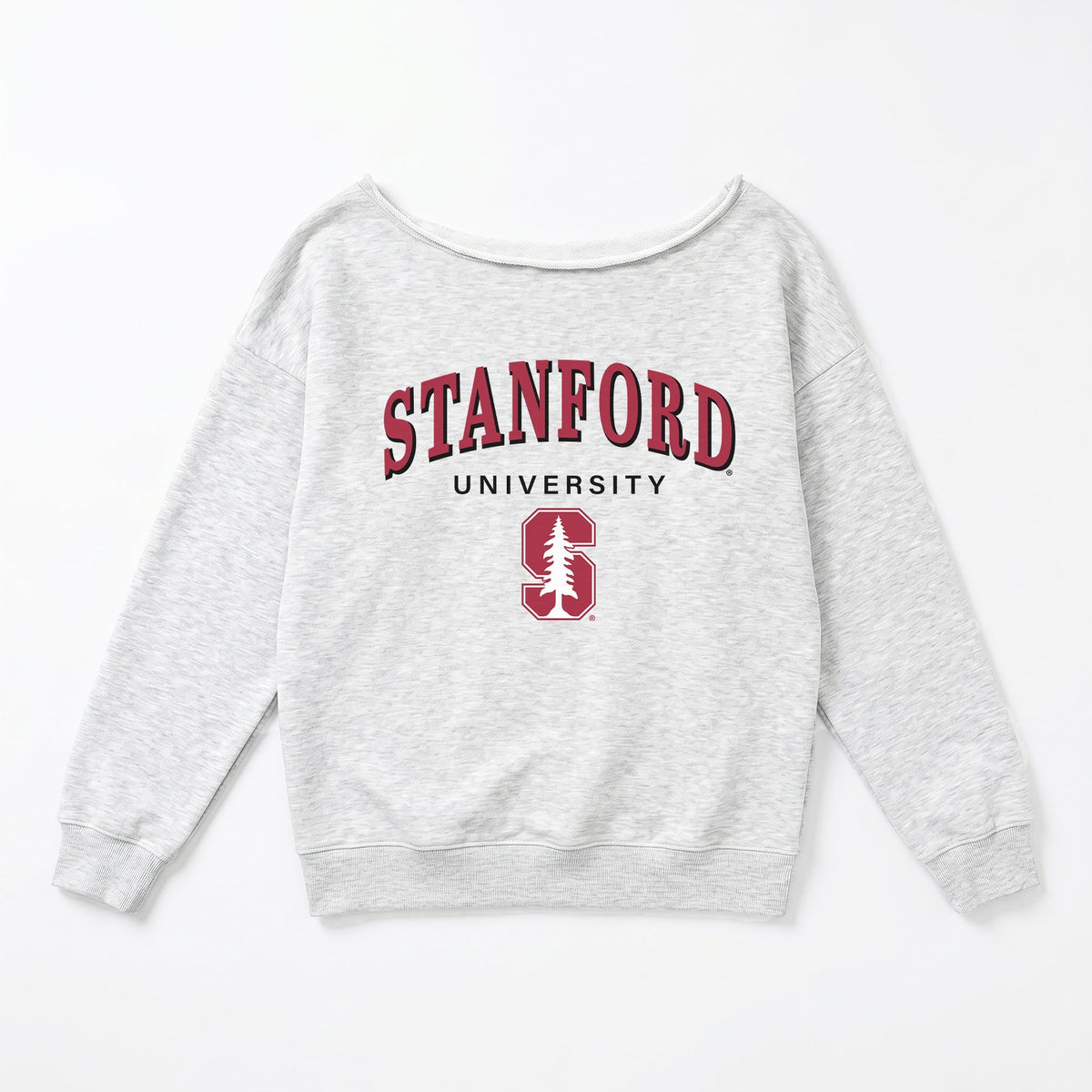 STANFORD CARDINAL OFFSIDES ENERGY RELAXED OFF-SHOULDER TOP