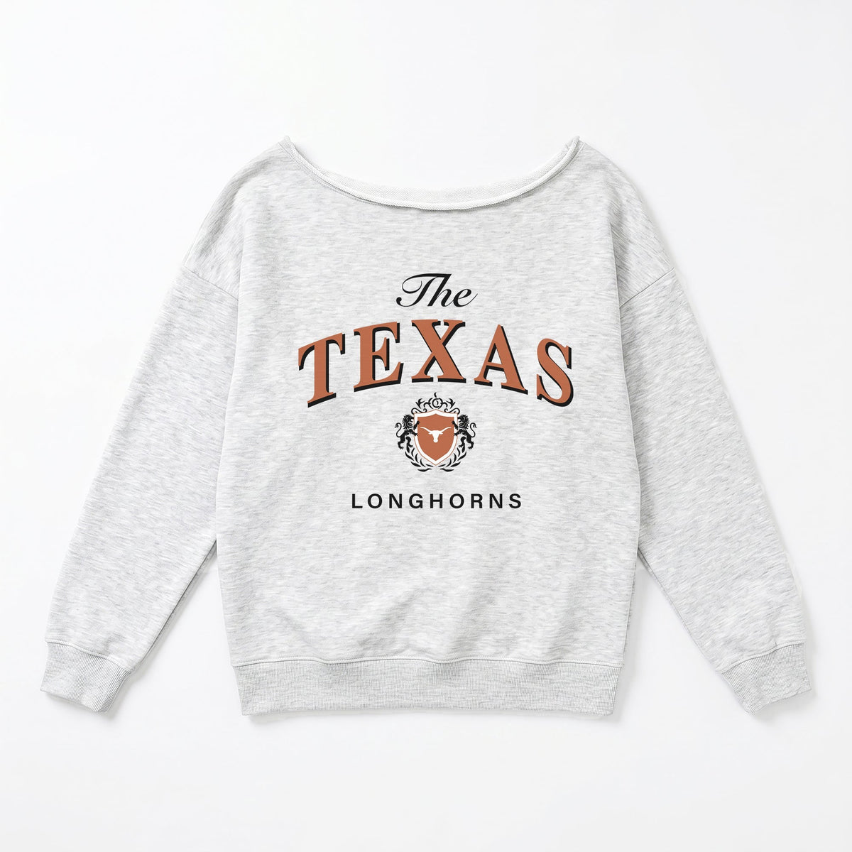 TEXAS LONGHORNS OFFSIDES ENERGY RELAXED OFF-SHOULDER TOP
