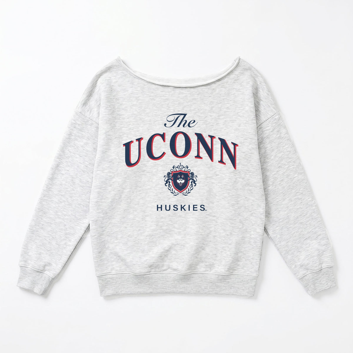 UCONN HUSKIES OFFSIDES ENERGY RELAXED OFF-SHOULDER TOP