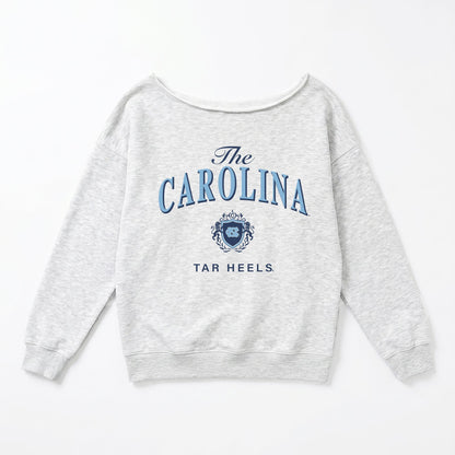 NORTH CAROLINA TAR HEELS OFFSIDES ENERGY RELAXED OFF-SHOULDER TOP