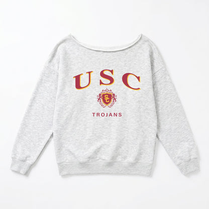 USC TROJANS OFFSIDES ENERGY RELAXED OFF-SHOULDER TOP