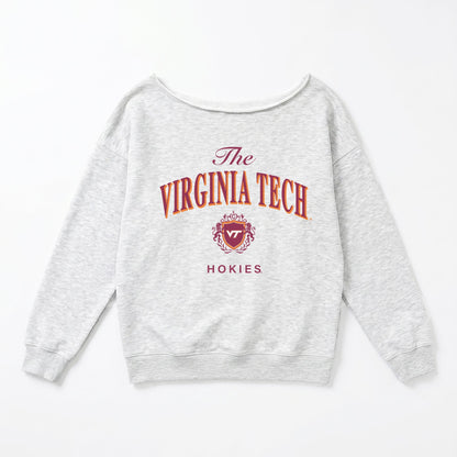 VIRGINIA TECH HOKIES OFFSIDES ENERGY RELAXED OFF-SHOULDER TOP