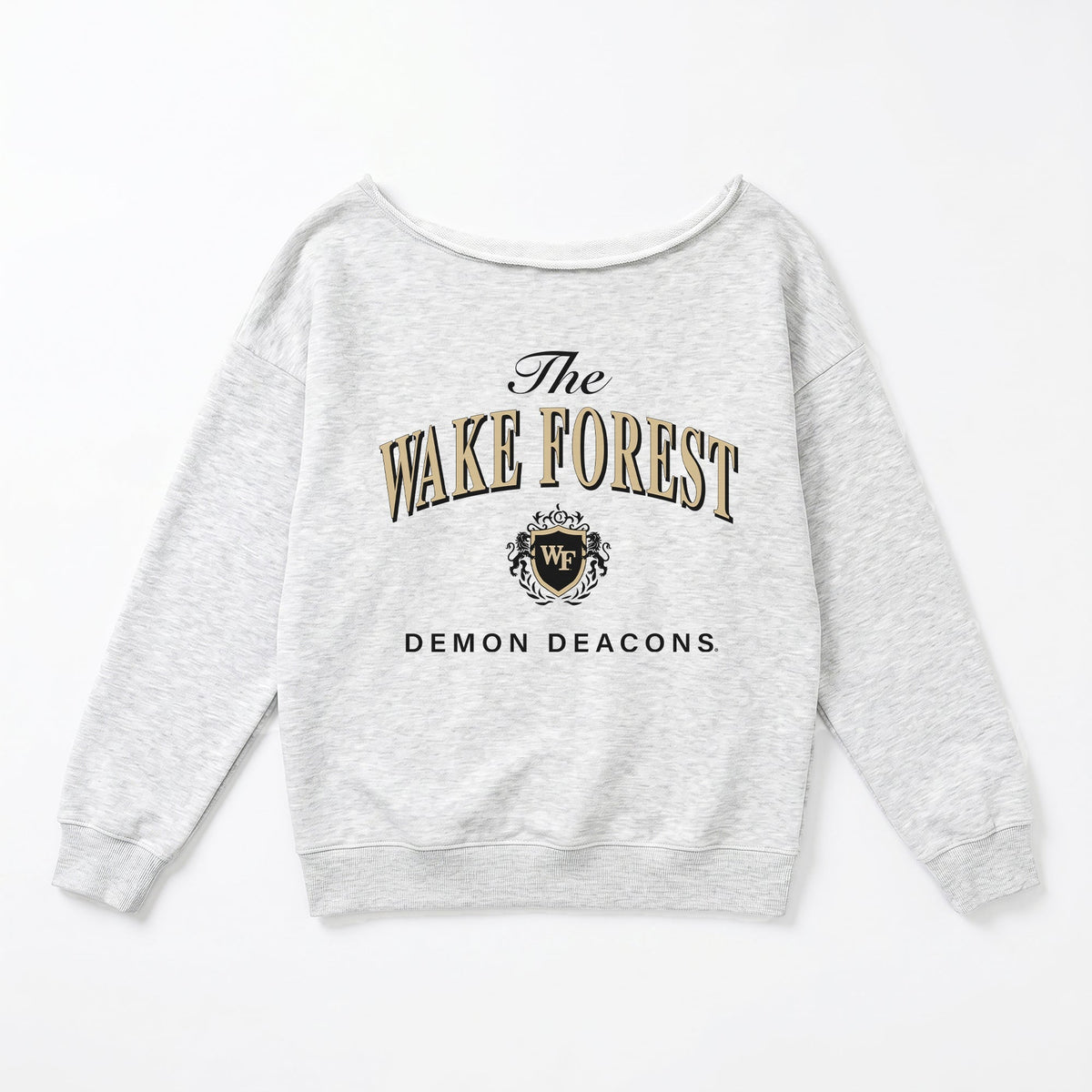 WAKE FOREST DEMON DEACONS OFFSIDES ENERGY RELAXED OFF-SHOULDER TOP