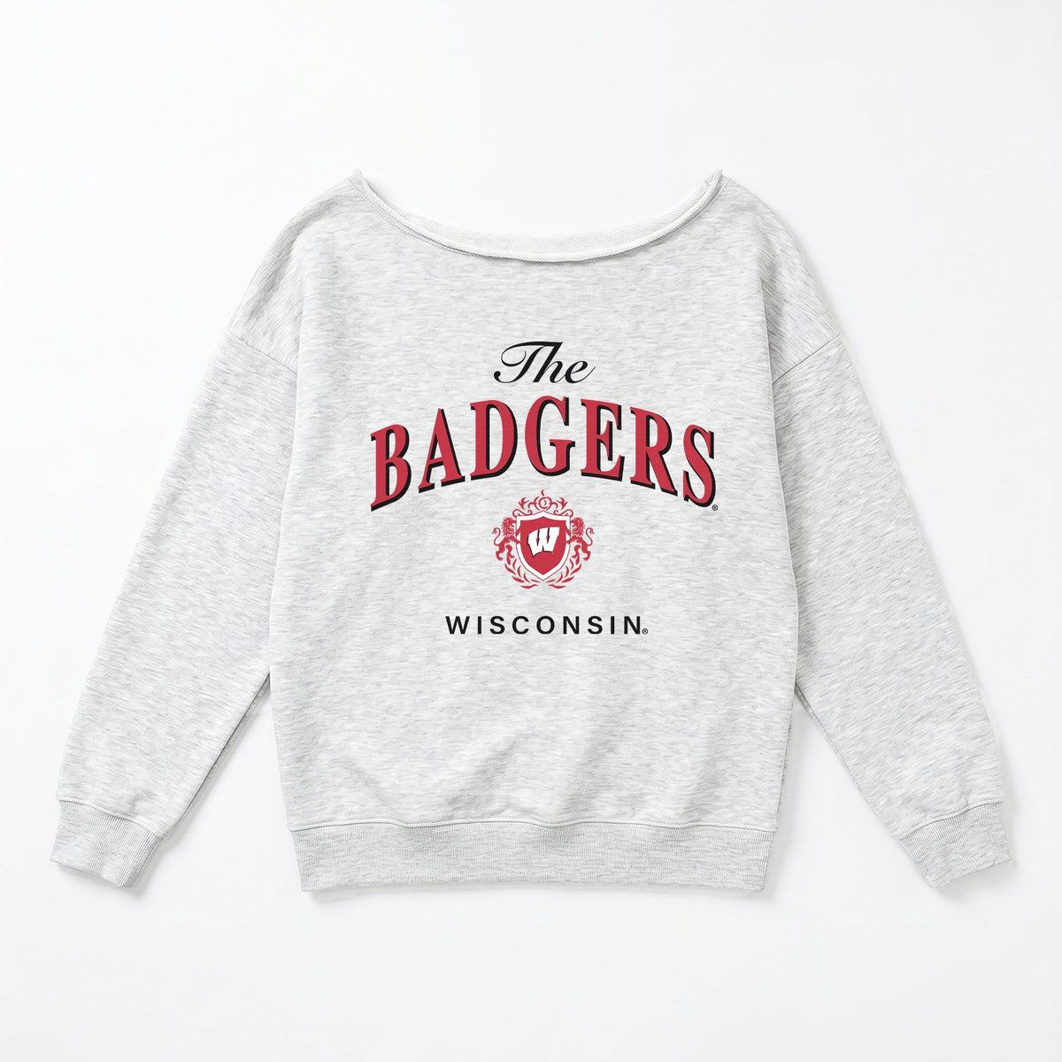 WISCONSIN BADGERS OFFSIDES ENERGY RELAXED OFF-SHOULDER TOP