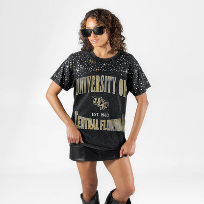 CENTRAL FLORIDA KNIGHTS IN THE ZONE VINTAGE WASH RHINESTONE TEE