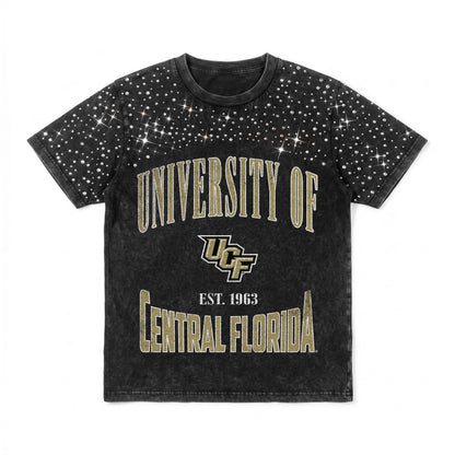 CENTRAL FLORIDA KNIGHTS IN THE ZONE VINTAGE WASH RHINESTONE TEE
