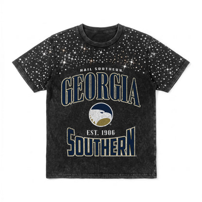 GEORGIA SOUTHERN EAGLES IN THE ZONE VINTAGE WASH RHINESTONE TEE